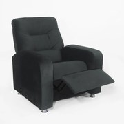 Poltrona Do Papai Reclinável Madri Suede Cinza
