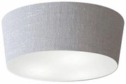 Plafon Cone Md-3004 Cúpula em Tecido 15/50x40cm Rústico Cinza - Bivolt