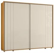Guarda Roupa Casal 278cm Com 2 Portas Mya Off/Cinamomo Z10  - Mpozenat