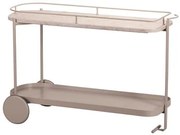 Carrinho Bar Amour Fendi Travertino Base Champagne - 77426 Sun House