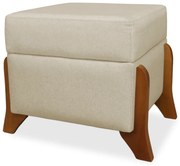 Puff Decorativo Micaela Linho Areia