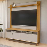 Conjunto Painel Extensível e Rack 160cm Tremonti/Duarte TV até 55 Tauari/Off White G77 - Gran Belo