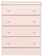 Cômoda Infantil com 4 Gavetas Doce Sonho Rosa - Qmovi