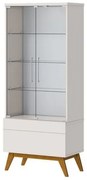 Cristaleira Forma Madeira Off White Porta Vidro 165cm - 79084 Sun House