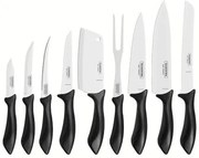 Jogo de Facas Tramontina Affilata Aço Inox e Polipropileno Preto 9 Peças