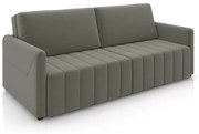 Sofá-Cama Decorativo Retrátil Thanos 2 Lugares 192cm Veludo Grafite G45 - Gran Belo