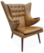 Poltrona Papa Bear Madeira Maciça Eucalipto Clássicos de Design by Hans J. Wegner