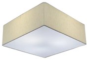 Plafon Quadrado Sobrepor Vivare Md-3000 Cúpula em Tecido 25x25x12cm - Bivolt