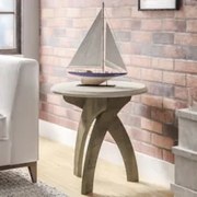 Mesa de Canto Lateral 50cm Para Sala Leeroy Off/Pinho A09 - Mpozenat