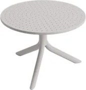 Mesa Redonda de Apoio Livy Aurah 60x43cm Cinza Polipropileno Plaxmetal