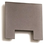Arandela Uneve Quadrado Plano 1,7X10X10Cm 1Xled 5,5W 2700K - Old Artis... (PRETO, 110V)