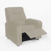 Poltrona Do Papai Reclinável Madri Suede Bege