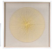 Quadro Decorativo Linha Dourado e Bege 80x80x5 cm F04 - D'Rossi