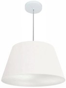Lustre Pendente Cone Md-4248 Cúpula em Tecido 30/50x35cm Branco - Bivolt