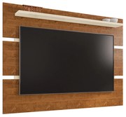 Painel de TV 160cm Arcade Nature/Off White - Mobler - Marrom
