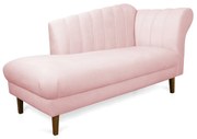 Divã Recife Suede 165 cm Pés Chanfrado Castanho M11 - D'Rossi  - Rosa Bebê
