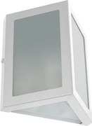 Arandela Triangular Alumínio Vidro Ip54 Verti - BRANCO