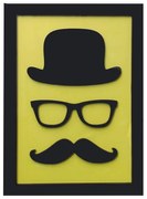 Quadro Decorativo Chapeu Bigode 40x30 - D'Rossi