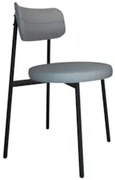 Cadeira de Jantar Estofada Kit 6 Nyka M25 Linho Cinza CL - Mpozenato
