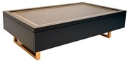 Mesa de Centro New Laville - Preta com Detalhes Dourado Soléil  Kleiner