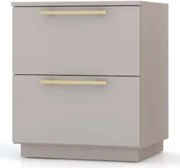 Mesa de Cabeceira 2 Gavetas 50cm Dubai Fendi - Vila Rica