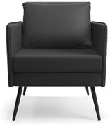 Kit 02 Poltronas Mari Corino Pés Palito de Ferro Preto D03 - D'Rossi - Preto
