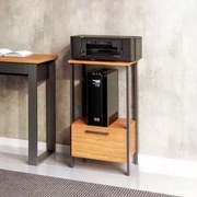 Mesa Auxiliar 1 Gaveta em MDF 40x46x75cm Freijó Preto Dalla Costa