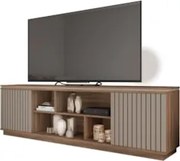 Rack Para Sala Bancada de TV 75 Pol 180cm Simetria Nogueira/Fendi - Ca
