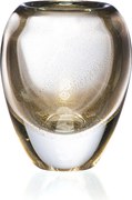 Vaso Murano Weight C/ Ouro M Cristal Transparente