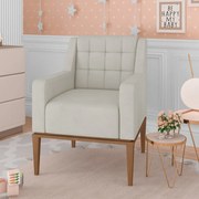 Kit 2 Poltronas Decorativas Sala de Estar Madonna Suede Bege G52 - Gran Belo