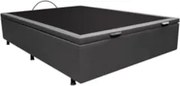 Base Box Baú para Cama Viúva 128x188cm Liz S05 Sintético Cinza - Mpoze