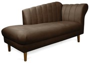 Divã Recife Suede 165 cm Pés Chanfrado Castanho M11 - D'Rossi  - Marrom