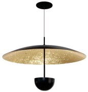 Pendente Aspen Rebatedor Ø60X38Cm Disco Curvo Metal Alumínio 04Xmr11 -... (PRETO, Igual a Cor Estrutura)