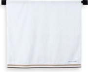 Toalha Banhão Trussardi Montello Branco Barra Bege