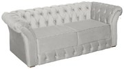 Namoradeira Sofá 2 Lugares Chesterfield Capitonê 186cm Veludo Branco - Sheep Estofados - Branco