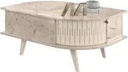 Mesa de Centro Moderna para Sala 90cm Indy Z10 Calacata/Off White - Mp