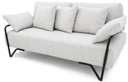 Sofa Lubeck 2 Lugares cor Cinza com Pés Pretos 180 cm - 67290 Sun House