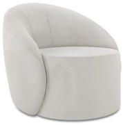 Poltrona Decorativa Orgânica Lua Veludo D03 - D'Rossi - Cinza