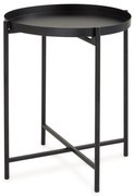 Mesa Lateral Pop Redonda Preta - 43x38cm - Mesa Lateral Pop Redonda Preta - 43x35cm
