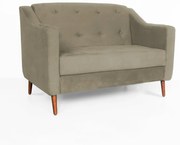 Namoradeira Bruna 1,20 m 2 Lugares Pés Palito Suede Nude