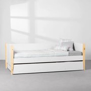 Bicama Sofá Noah com Pés Natural - Branco Fosco