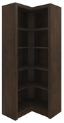 Armário Estante de Canto Alto para Escritório Home Office ME4132 MDP Rustico G69 - Gran Belo