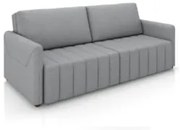 Sofá Cama Casal Retrátil 2 Lugares 192cm Atlas Z32 Linho Cinza - Mpoze