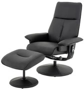 Poltrona de Massagem Nebraska Com Puff Corino Preto - 76899 Sun House
