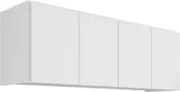 Armário de Cozinha Aéreo 118cm 4 Portas Monna Branco Z34    - Mpozenat