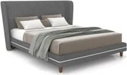Cama Casal 140cm Com Cabeceira Many Z37 Linho Cinza - Mpozenato