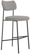 Banqueta Alta Bar Estofada Milli Linho Cinza A14 - Mpozenat