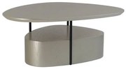 Mesa Centro Elsinki Alta Tampo e Base Carvalho Alumunium Haste Preta 35cm - 60225 Sun House