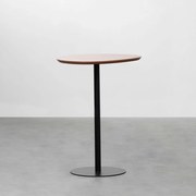 Mesa Lateral Pino Orgânica Preto e Nozes - 48cmx45cmx62cm