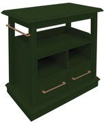 Carrinho de Chá/Bebidas com Rodízios e gavetas Chateau - Verde Oliva Kleiner